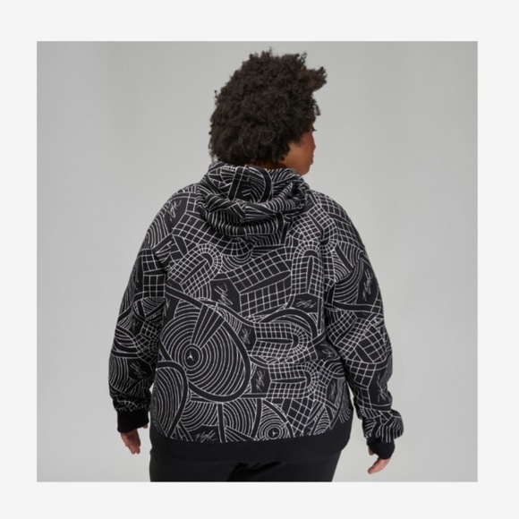 Nike Jordan Womens Plus Size Brooklyn Pullover Hoodie - Picture 2 of 9